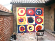 Garagentor Bildmotiv in Arbeit